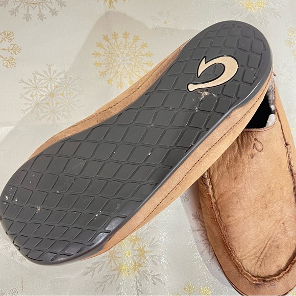 Olukai Brown Nubuck Pile Lined Moccasins Size Mens 11 M EUR 44 - Picture 12 of 14